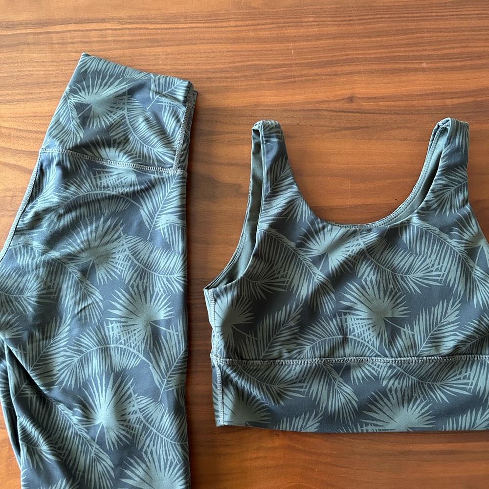 DYI Palm Print Activewear Set